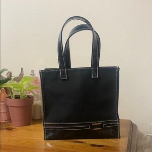 Estee Lauder Black Tote with White Accents